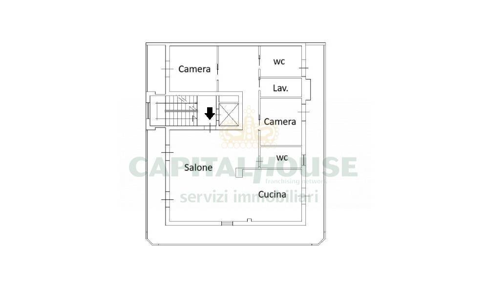 Foto 48 - Trilocale Via Appia, San Nicola la Strada - planimetria 1