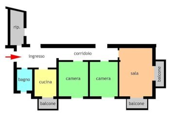 Planimetria - Quadrilocale piazza San Bernardo, Sanremo - foto 33