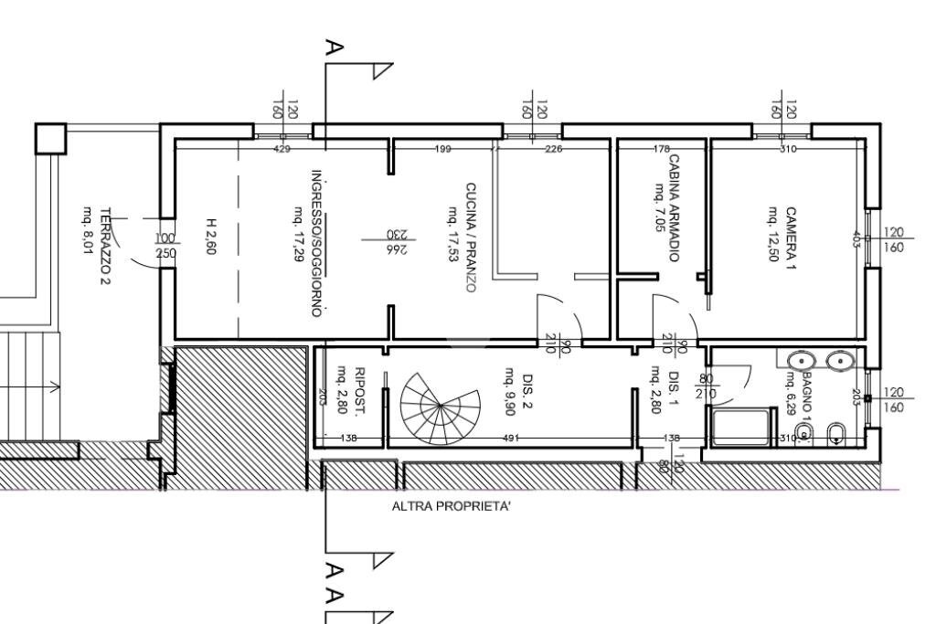 Trilocale viale kennedy, Sasso Marconi - planimetria 1