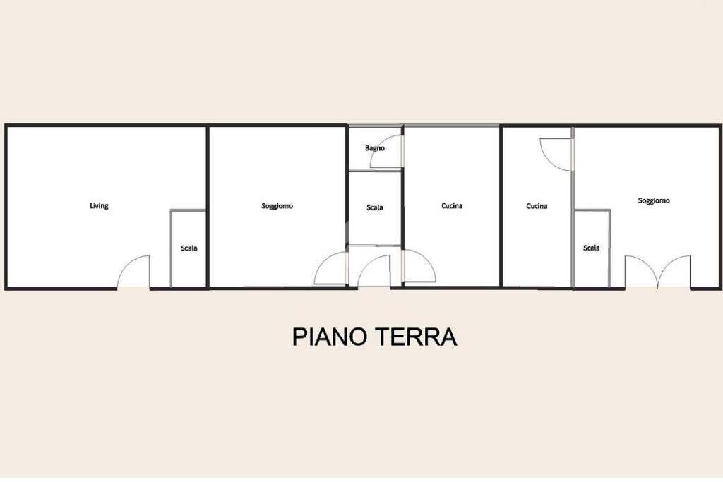 Semi-detached house Via Asti, Costigliole d'Asti - floor plans 1