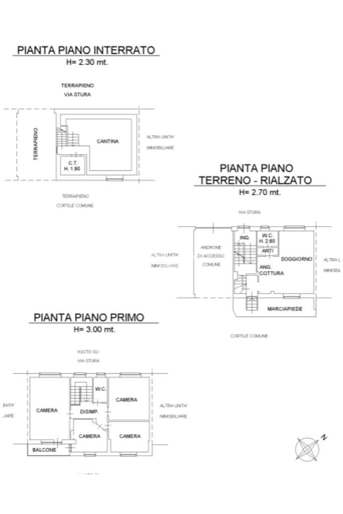 Semi-detached house Via Stura, Mathi - floor plans 1