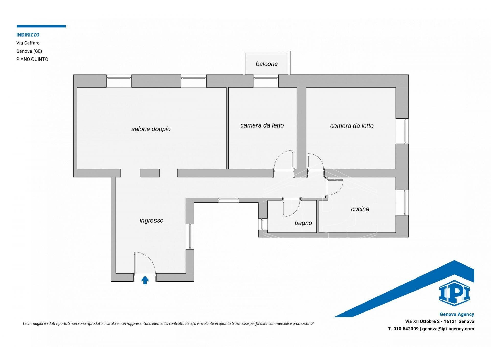 Apartment Via Caffaro, Genova (neighborhood Centro) - floor plans 1