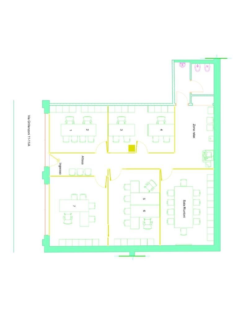 Three-room apartment Via Carlo Grillenzoni, Ferrara - floor plans 1