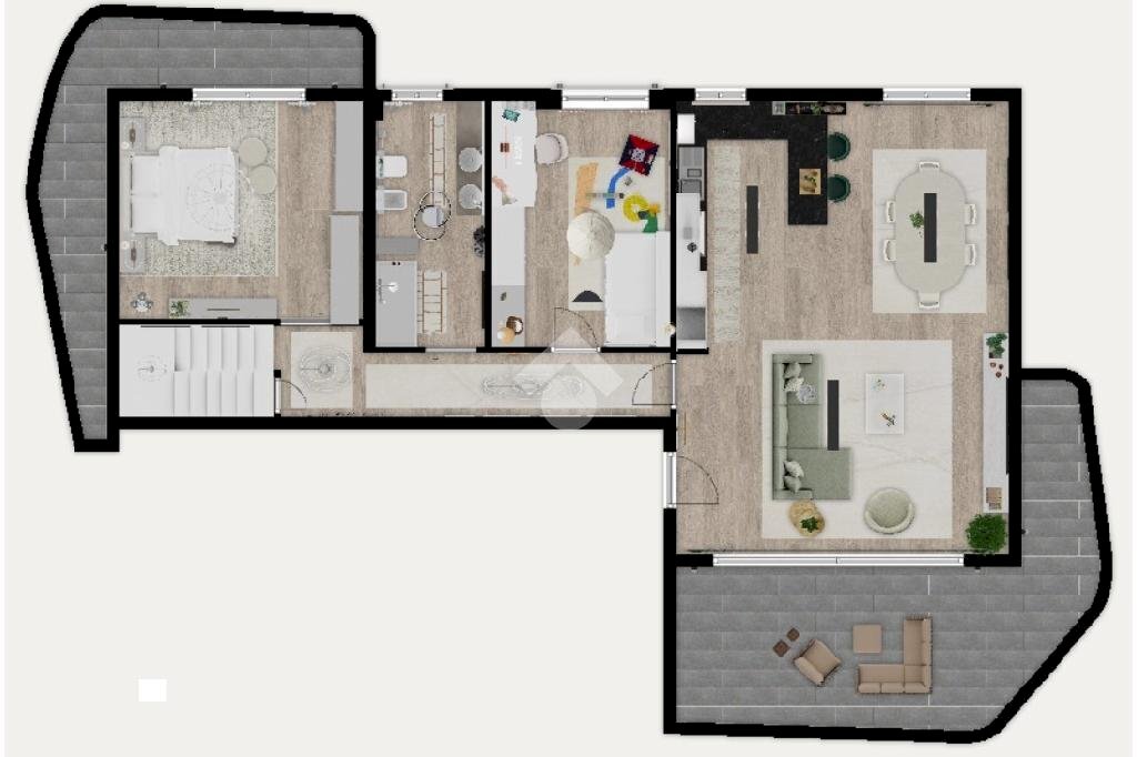Four-room apartment Via Castelli Fiorenza, Rho - floor plans 1