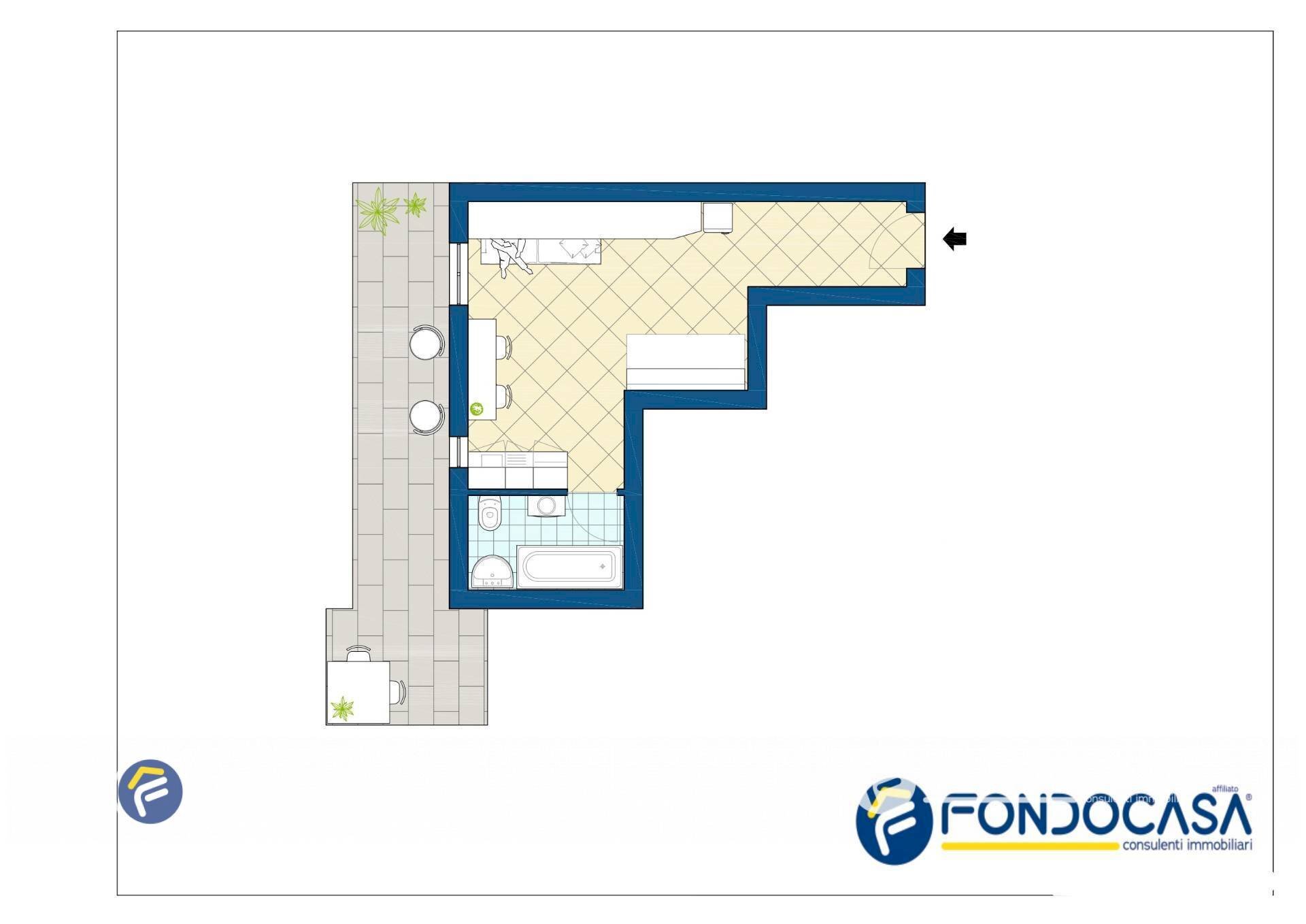 Foto 16 - Monolocale viale della repubblica, Pietra Ligure - planimetria 1
