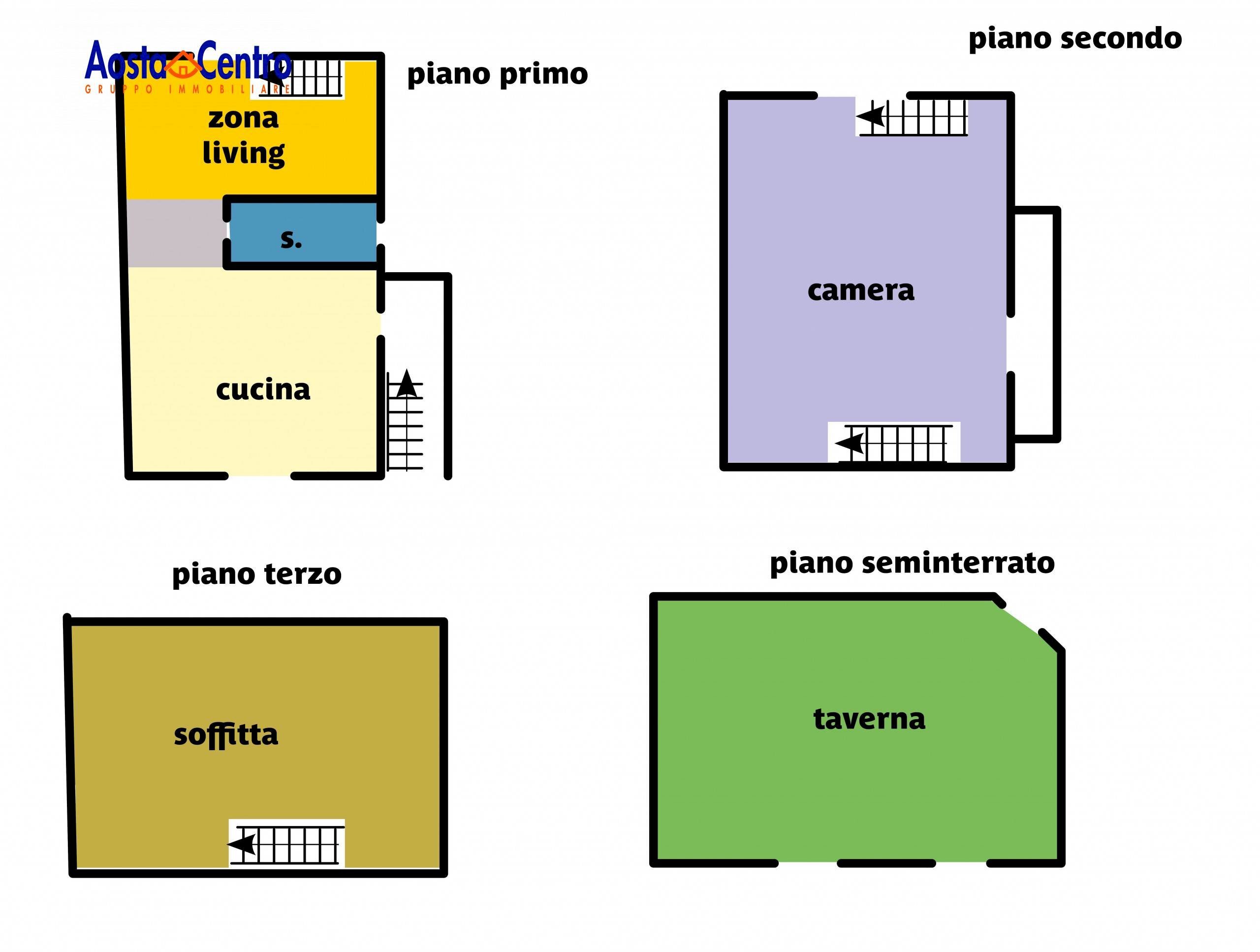 Foto 20 - Independent house Via Risorgimento
 
8, Nus - floor plans 1