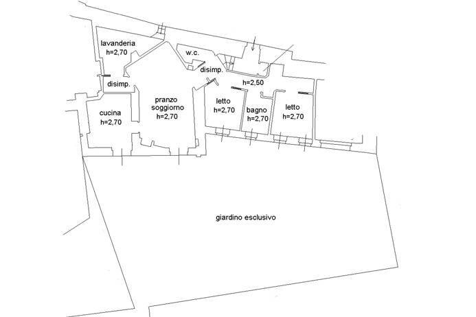 Planimetria - Independent house via borgo canale, Bergamo - floor plans 1
