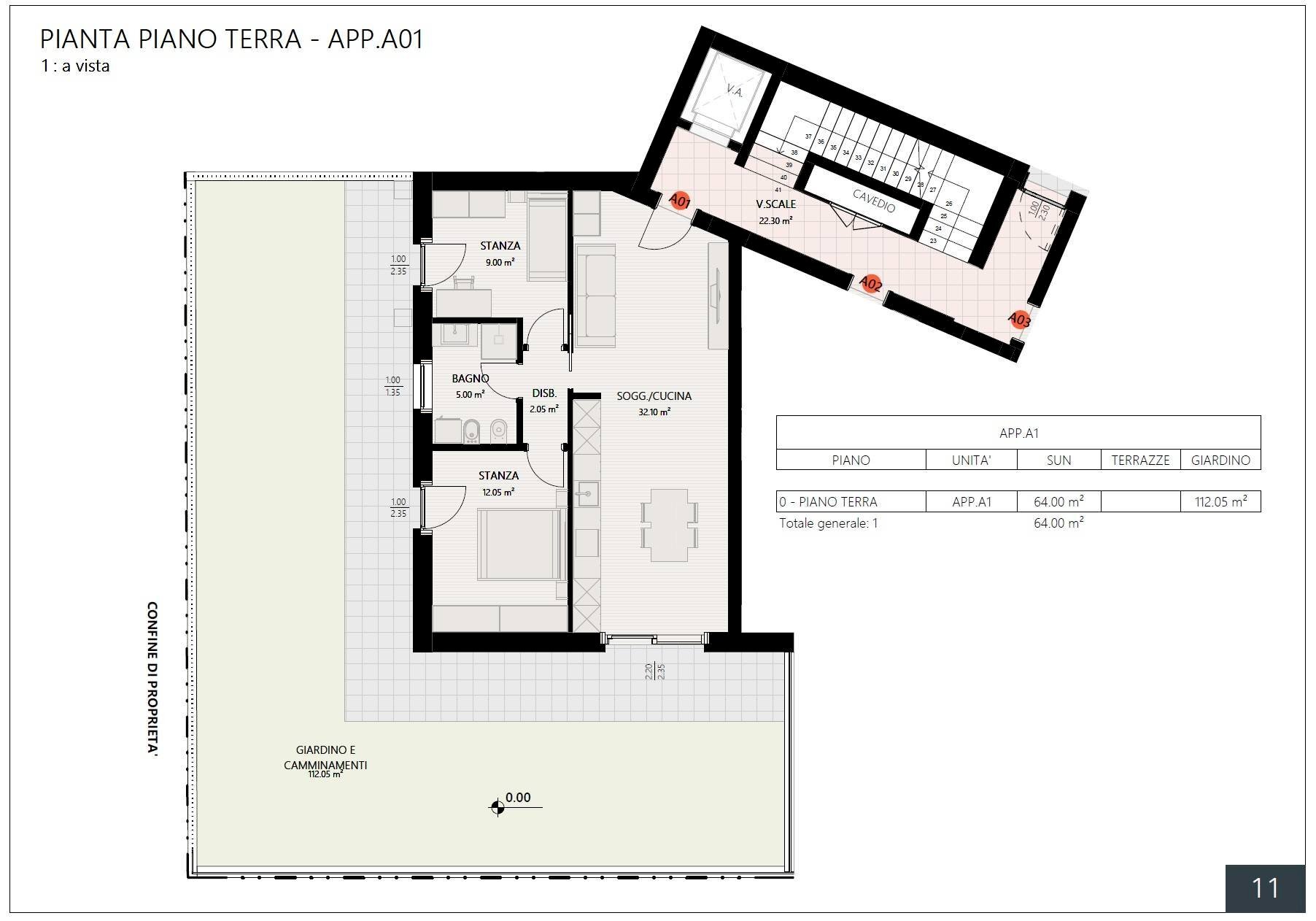 Foto 3 - Trilocale Via Verruca, Trento - planimetria 1