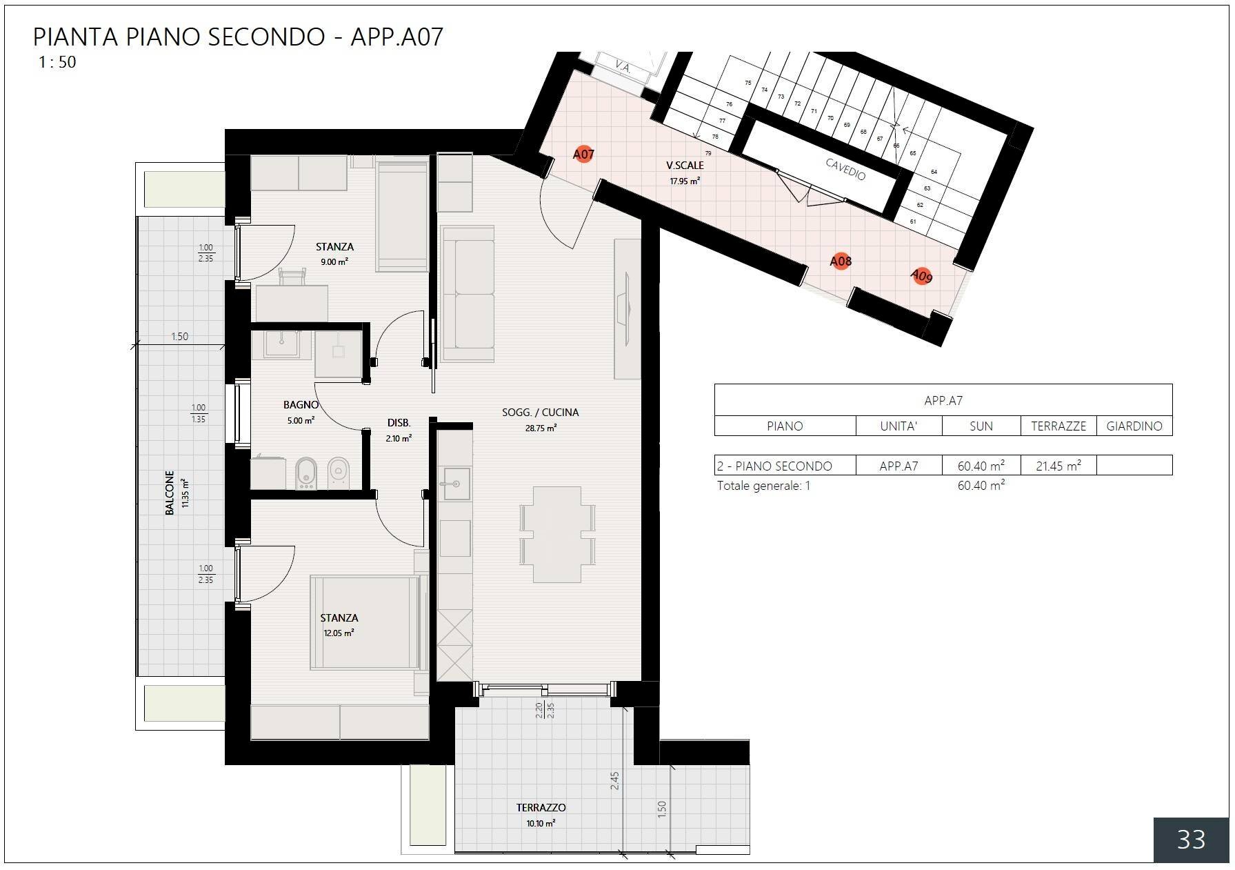 Foto 3 - Trilocale Via Verruca, Trento - planimetria 1