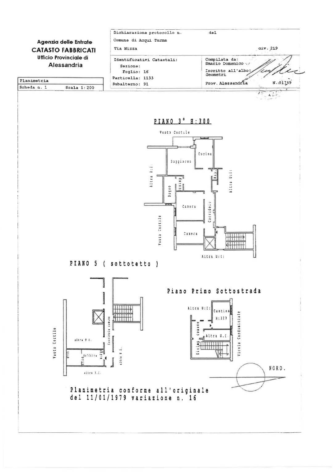Four-room apartment via Nizza, 219, Acqui Terme - floor plans 1