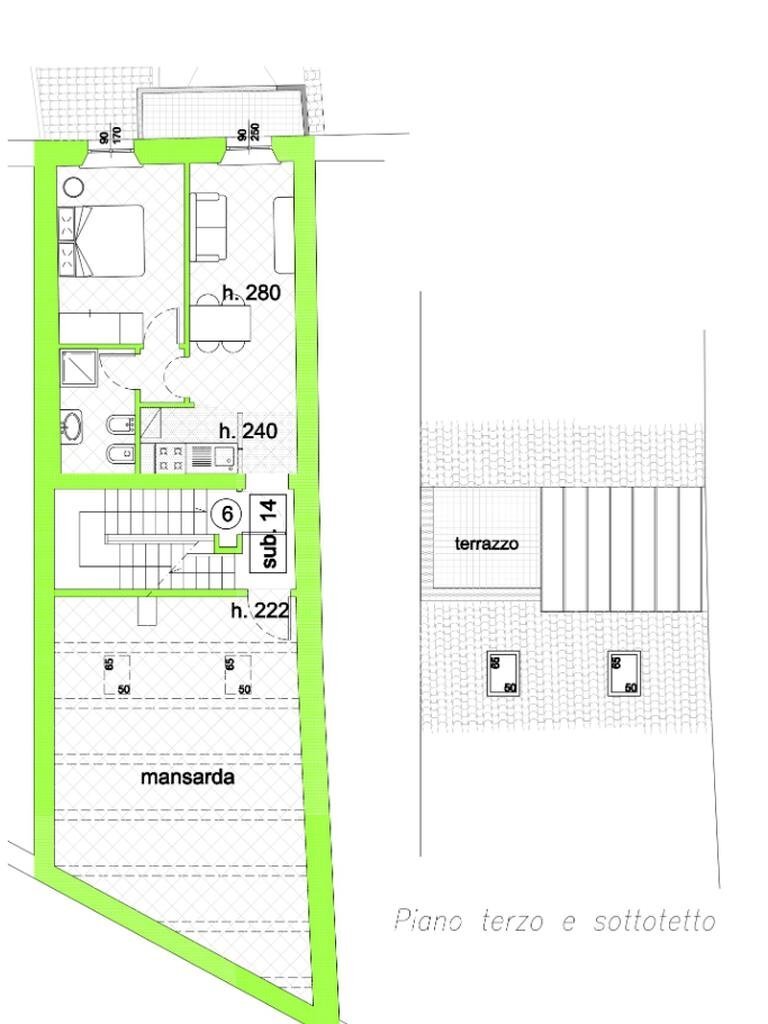 Bilocale Via Matteucci, Forlì - planimetria 1
