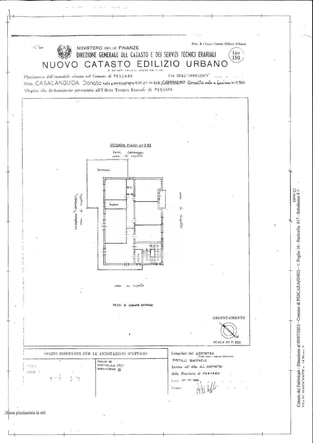 Foto 59 - Appartamento Via D'Innocente, Pescara - planimetria 1