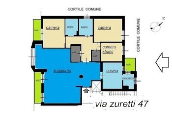 Planimetria - Four-room apartment via Gianfranco Zuretti, 47, Milano - photo 1