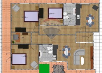 Pianta 2D - Appartamento via dei gerani
 
23, Misterbianco - foto 17