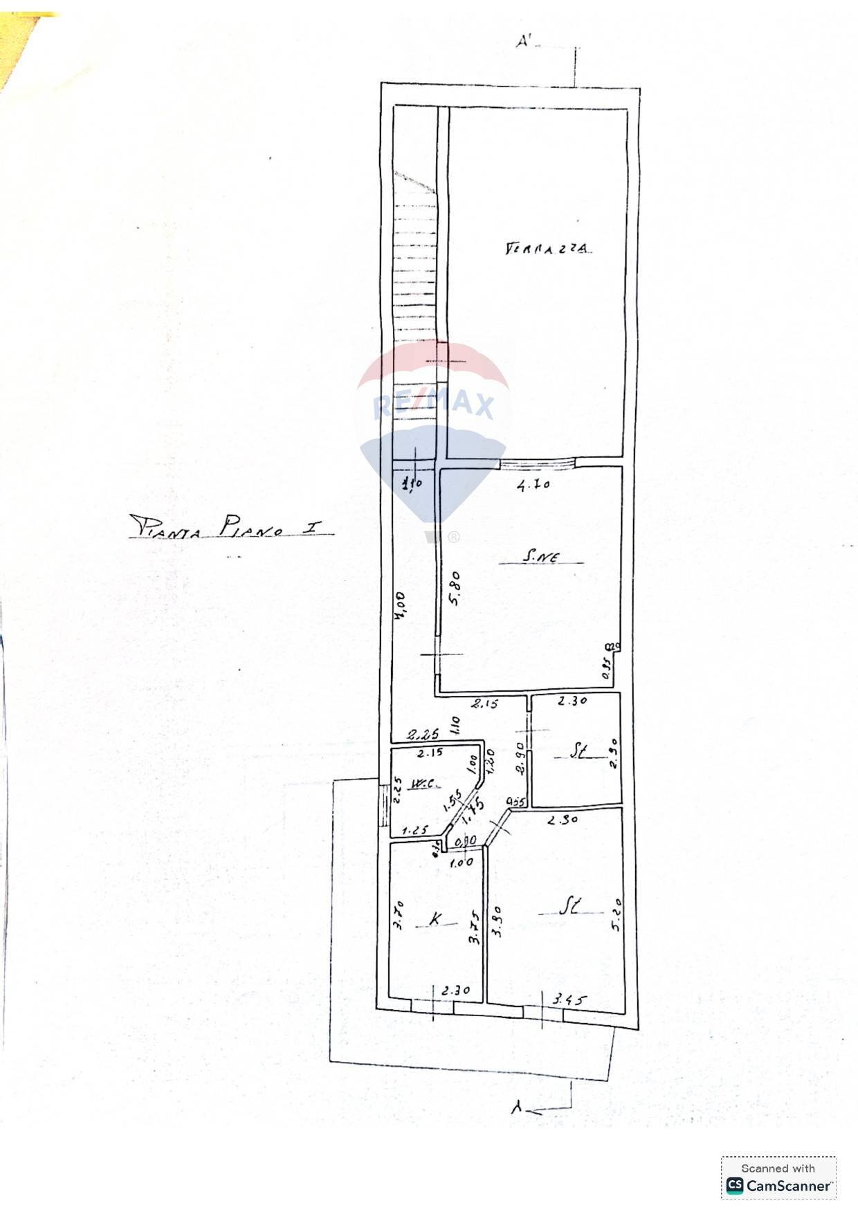 Pianta 2D - Casa indipendente via solicchiata
 
54, Adrano - planimetria 1