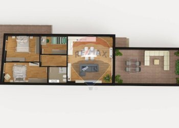 Pianta 3D - Casa indipendente via solicchiata
 
54, Adrano - foto 6