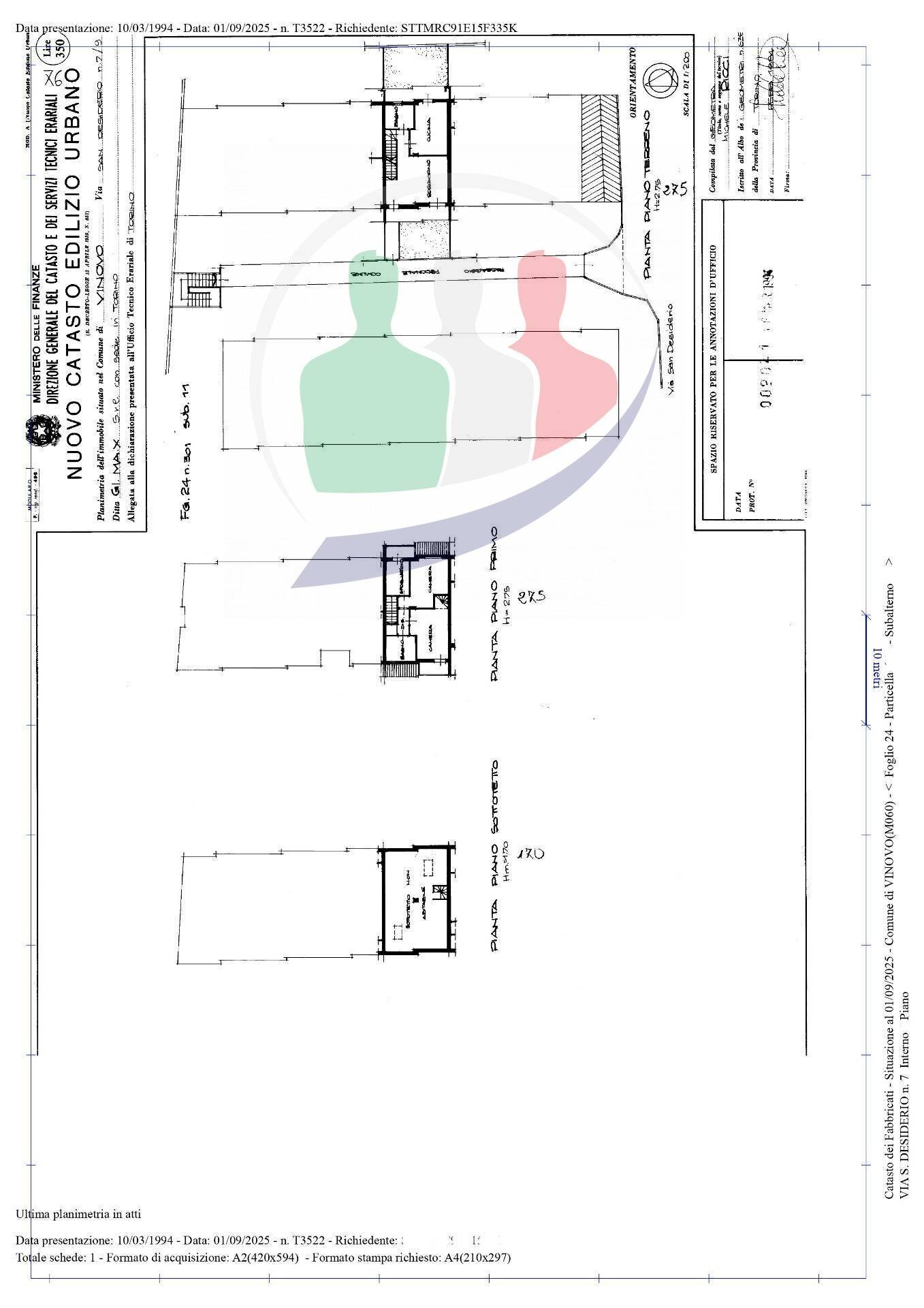 Foto 45 - Terraced Villa Via San Desiderio
 
7, Vinovo - floor plans 1
