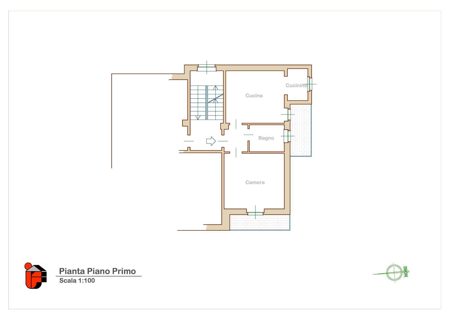 PLANIMETRIA ALLOGGIO - Two-room apartment Via Silvio Pellico, La Loggia - floor plans 1