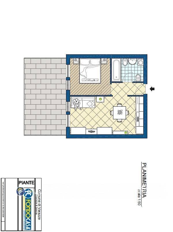 Foto 28 - Bilocale Via delle ginestre
 
34, Varazze - planimetria 1