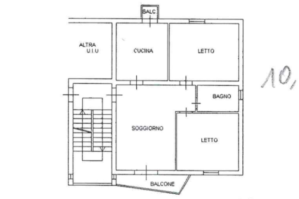 Trilocale Via G. Mazzini, Cadelbosco di Sopra - planimetria 1