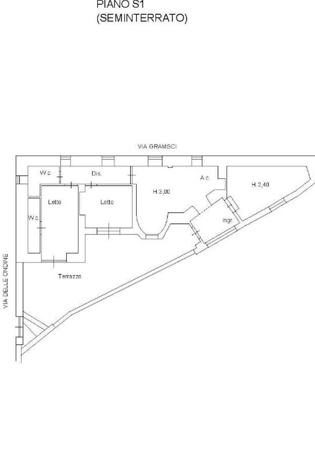 Trilocale via Antonio Gramsci, 116, Anzio - planimetria 1