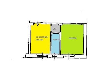 Planimetria - Two-room apartment Cuneo (neighborhood Centro) - photo 12