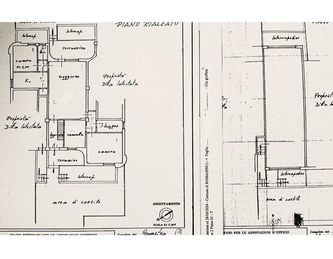 Villa via Corinna, 11, Roma - planimetria 1
