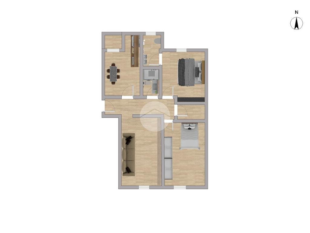 Three-room apartment Via Meloria, Milano - floor plans 1