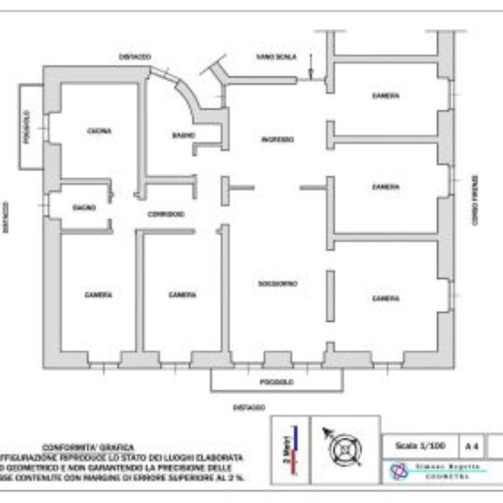 Appartamento Corso Firenze, 40, Genova (zona Castelletto) - planimetria 1