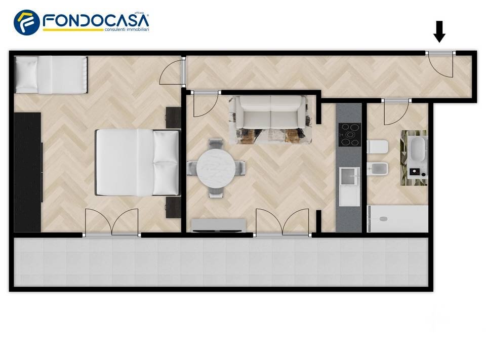 Foto 27 - Bilocale Albisola Superiore - planimetria 1