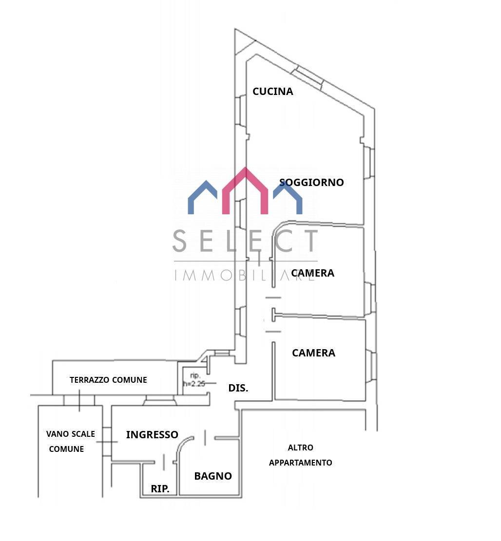 Foto 66 - Trilocale Barga - planimetria 1