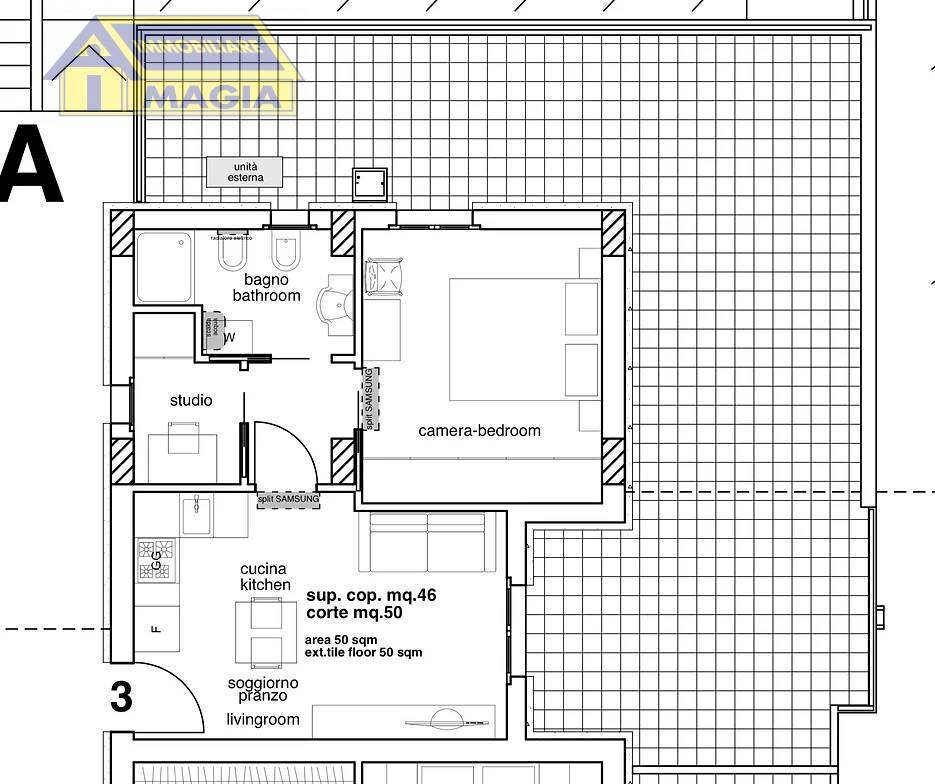 Foto 8 - Trilocale 19, Acquaviva Picena - planimetria 1