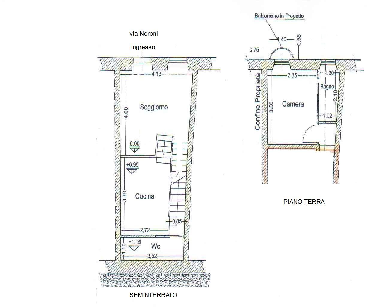 pianta - Trilocale Via Neroni, Ripatransone - planimetria 1