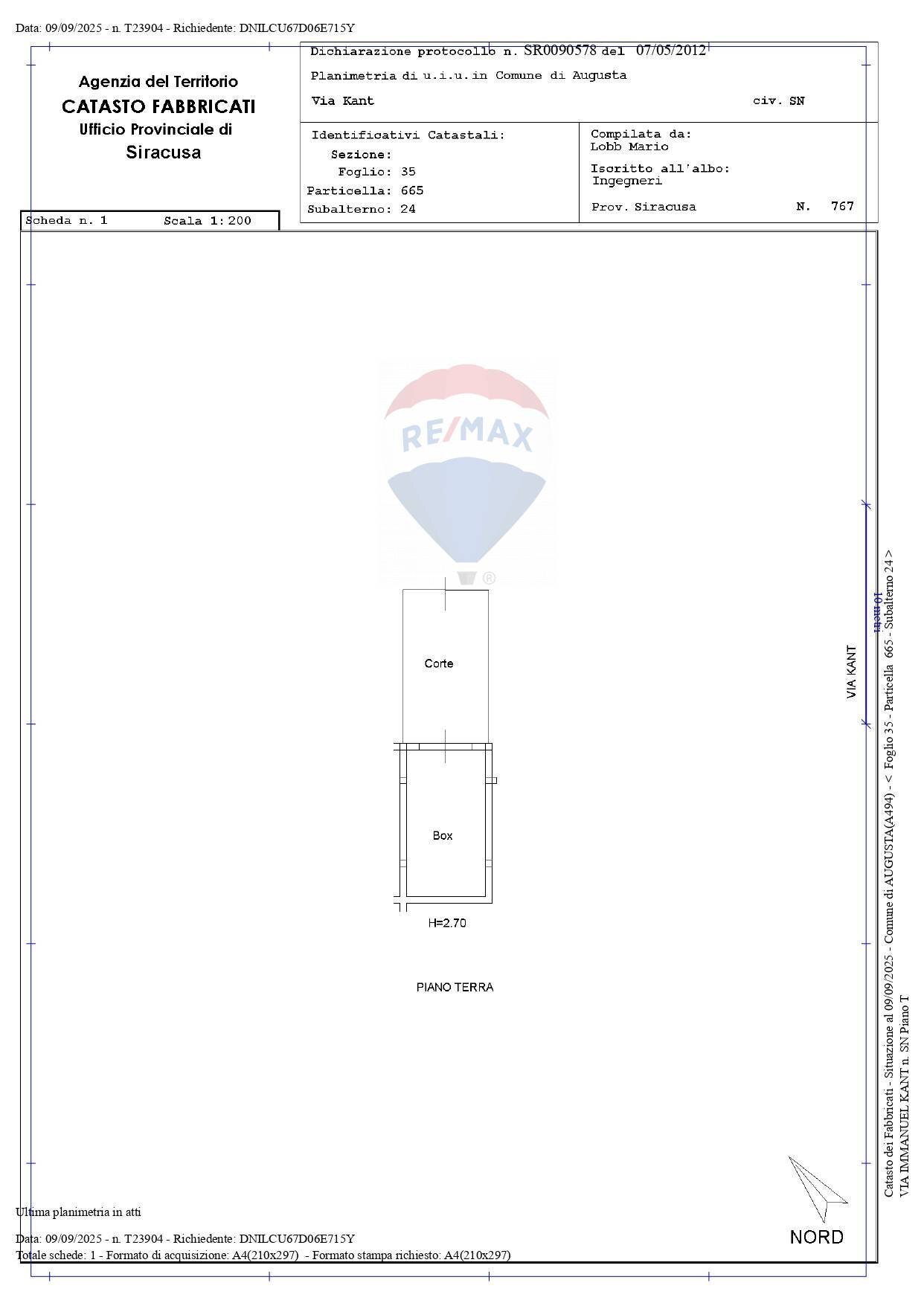 Pianta 2D - Casa semi indipendente via panoramica
 
snc, Augusta - planimetria 1