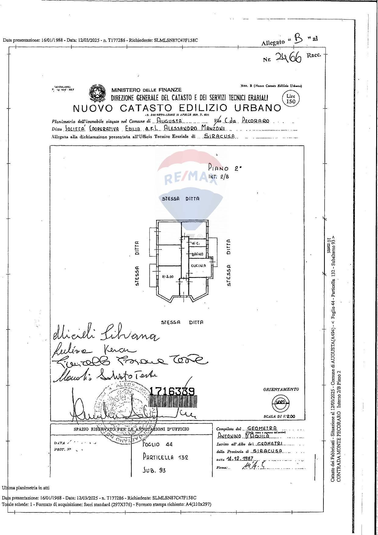 Pianta 2D - Appartamento VIA PANORAMICA
 
42, Augusta - planimetria 1
