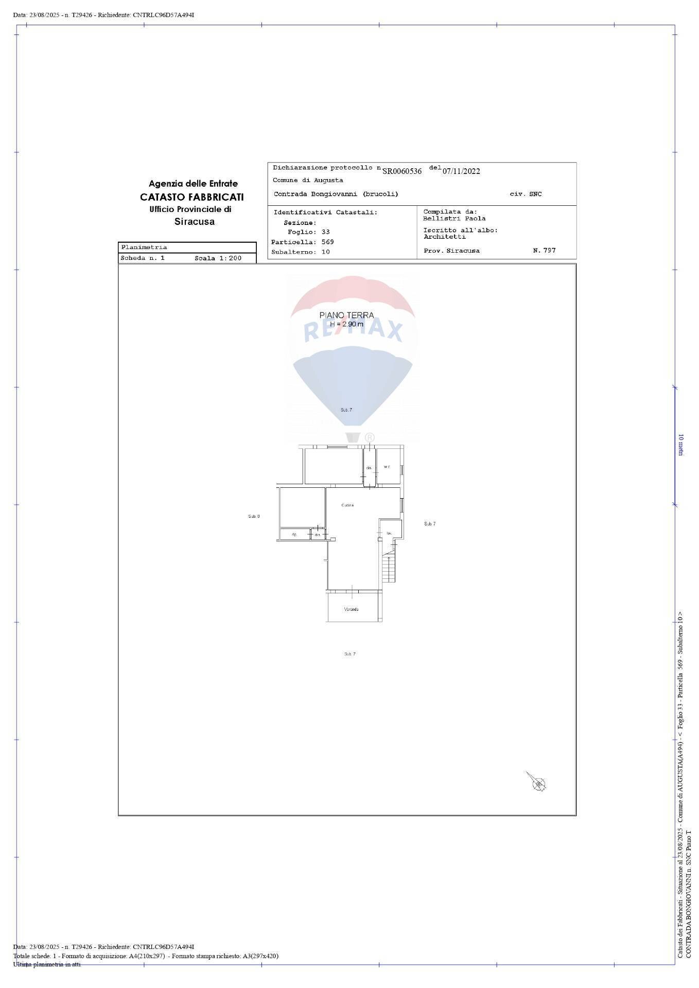 Pianta 2D - Trilocale C.da Bongiovanni, Augusta - foto 2