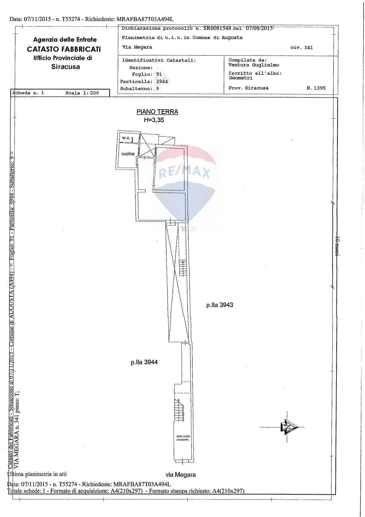 Pianta 2D - Trilocale via megara
 
341, Augusta - planimetria 1