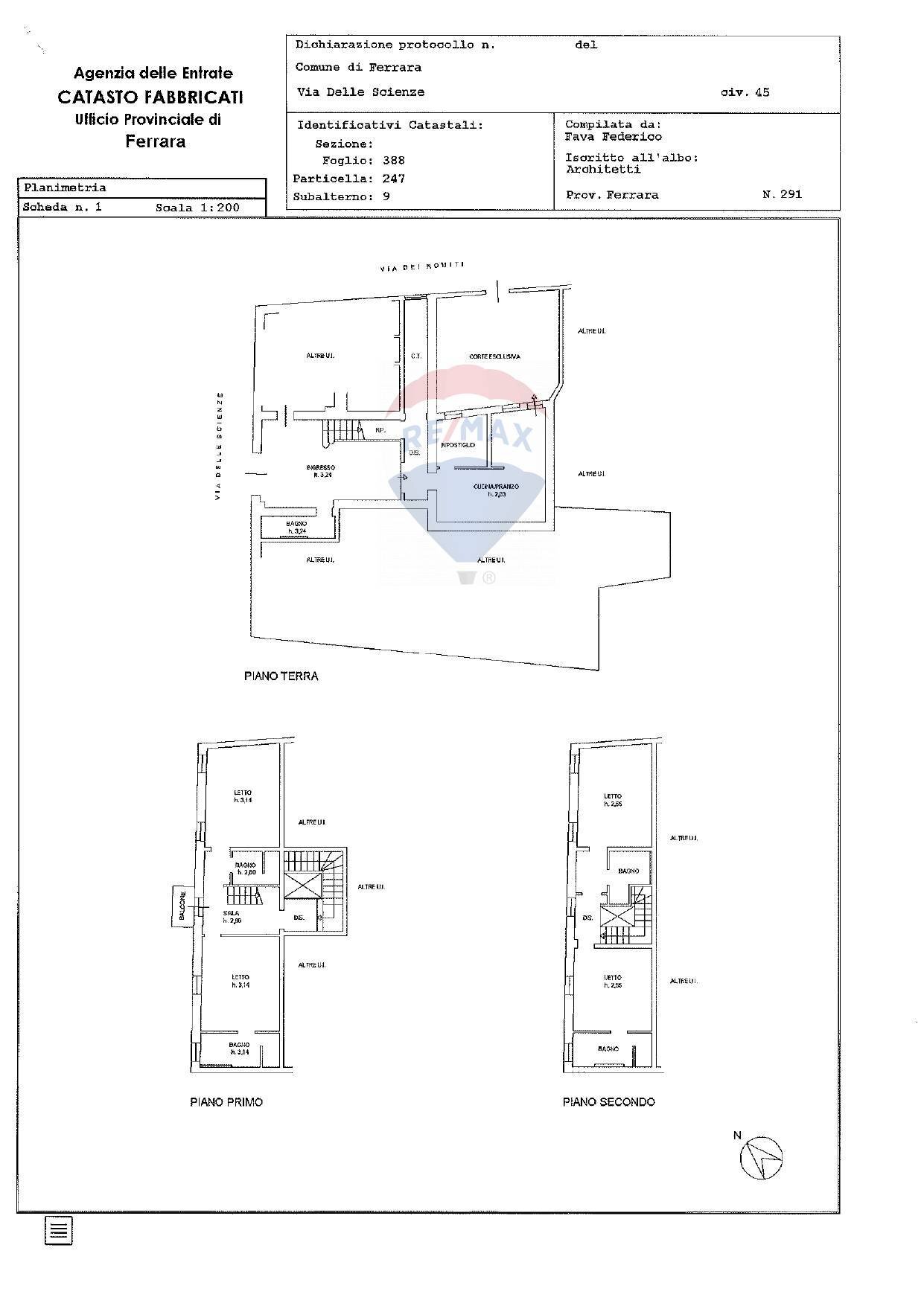 Pianta 2D - Casa semi indipendente via Scienze
 
45, Ferrara - planimetria 1