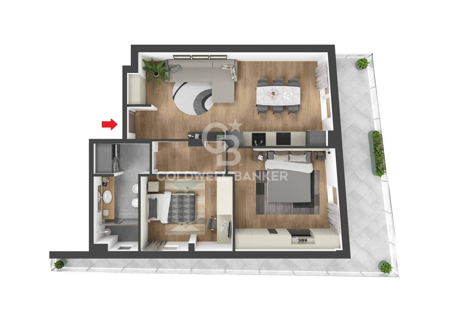 Foto 13 - Three-room apartment Via Dardanelli
 
3, Rimini - floor plans 1