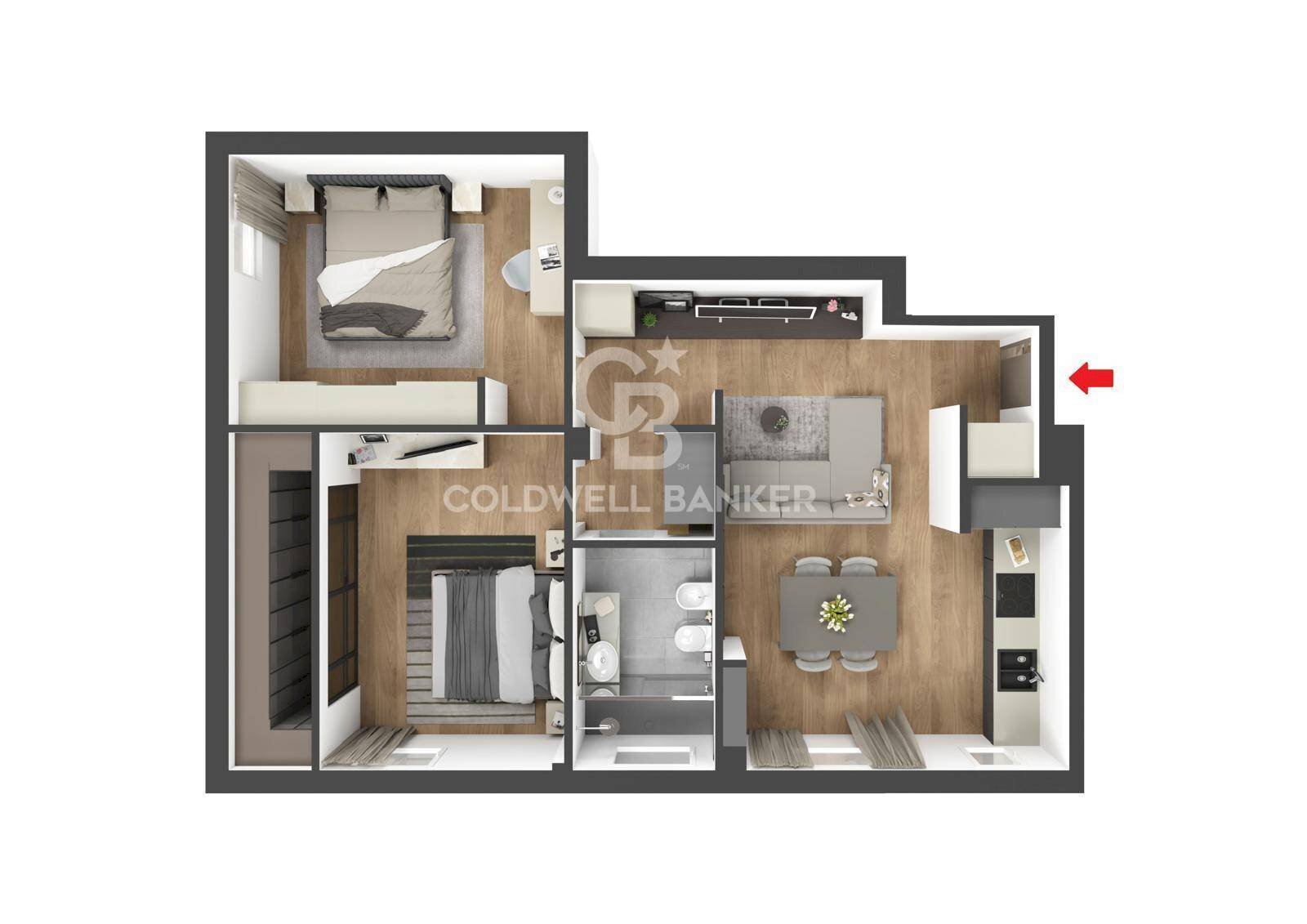 Foto 9 - Trilocale Via Dardanelli
 
3, Rimini - planimetria 1