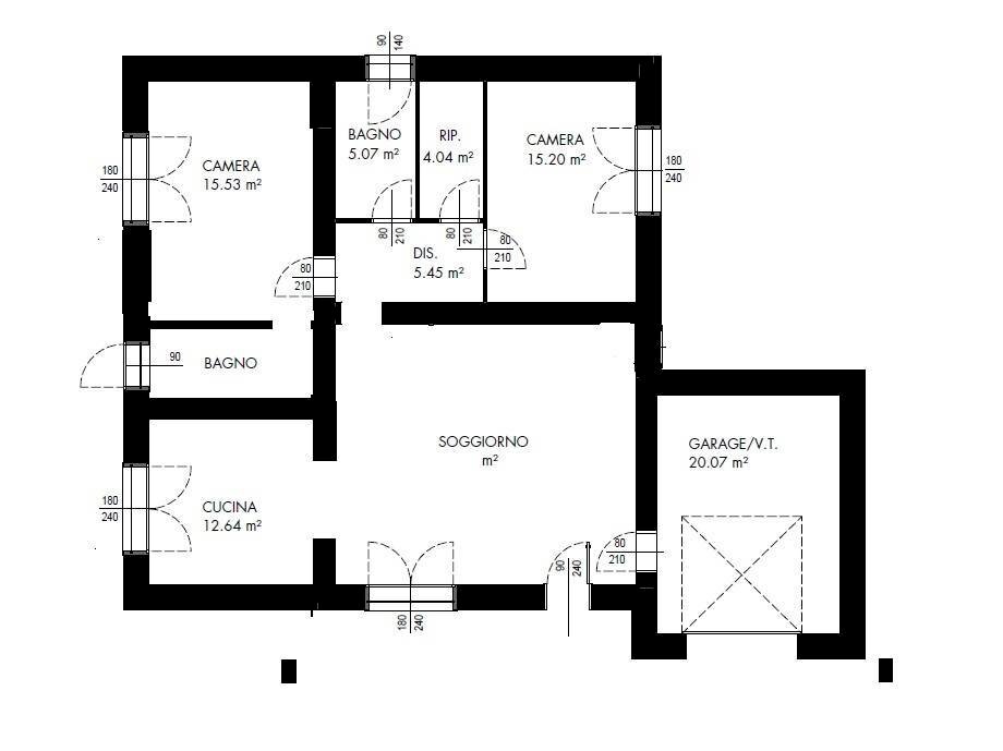 Foto 3 - Villa via dei mille
 
132, Castelfranco Emilia - planimetria 1