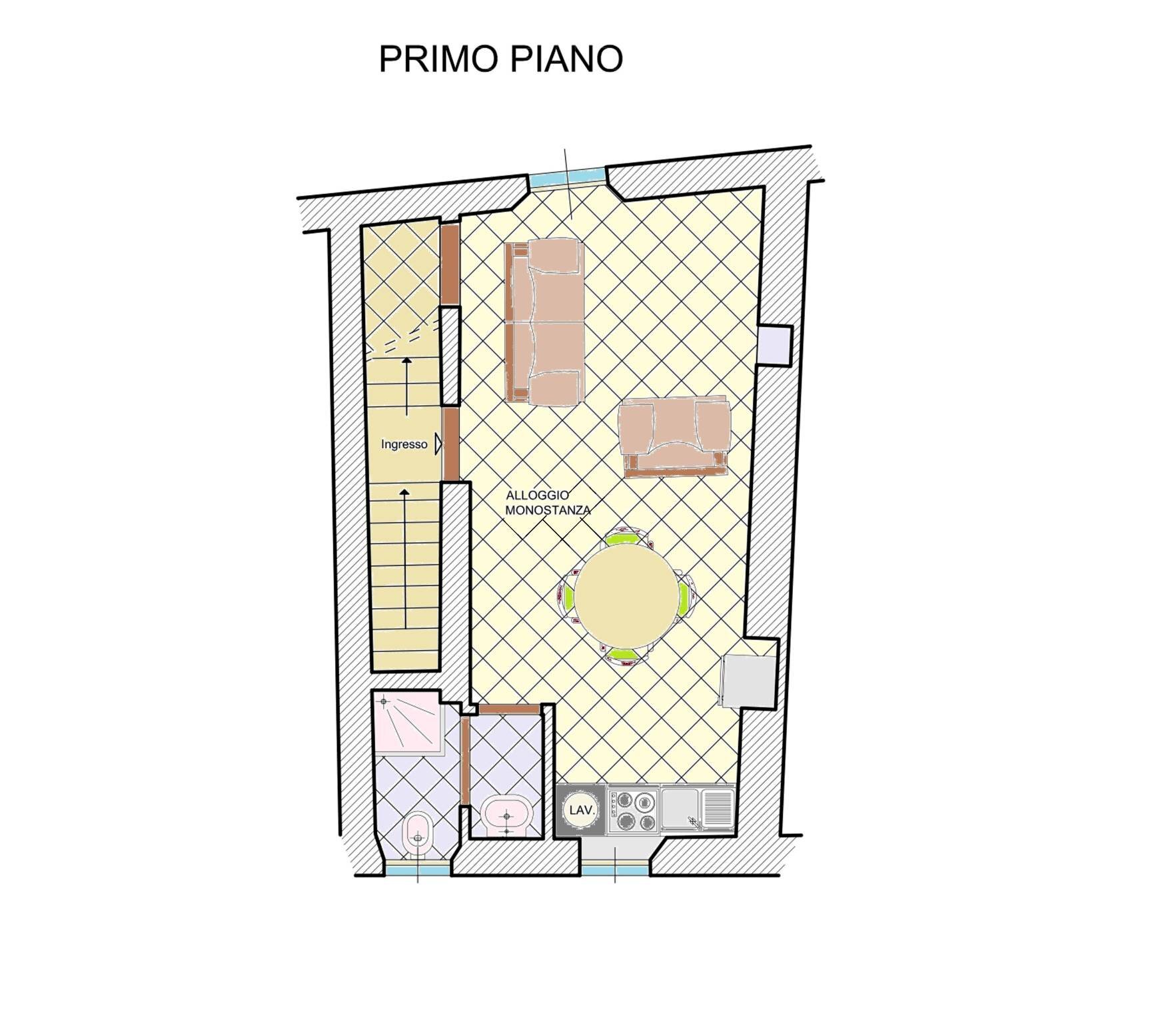Monolocale via Ponte, Pigna - planimetria 1