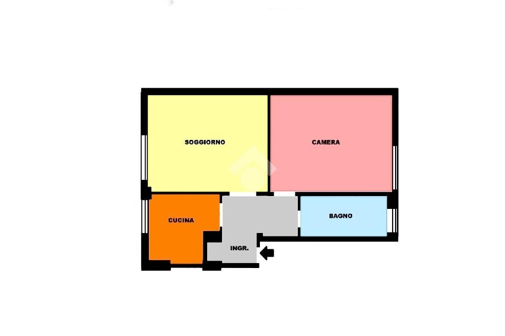 Two-room apartment Via Taormina, Milano - floor plans 1
