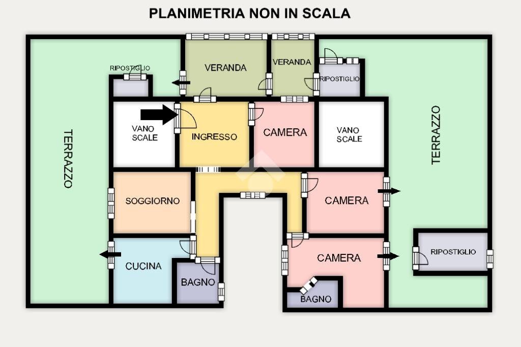 Attic Via G.B d'Albertis, Genova (neighborhood San Fruttuoso) - floor plans 1