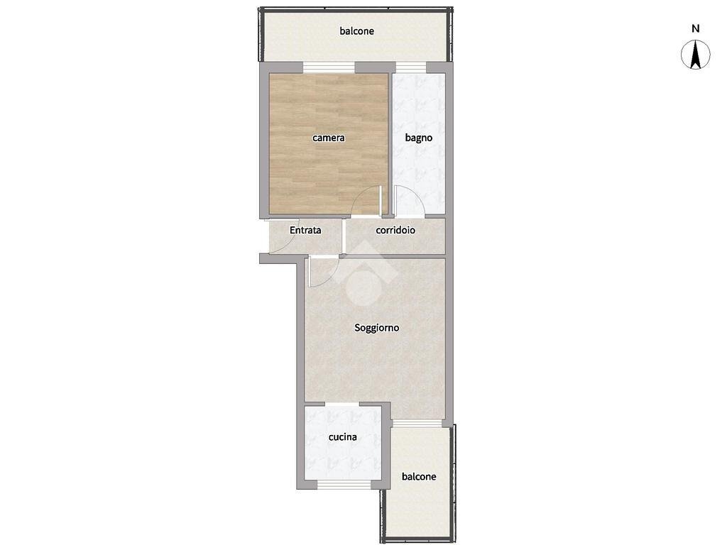 Bilocale Via Pirandello, La Loggia - planimetria 1