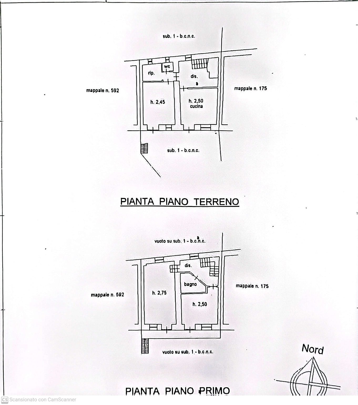 Portion of a house Via Cavour, 139, Bagnolo Piemonte - floor plans 1