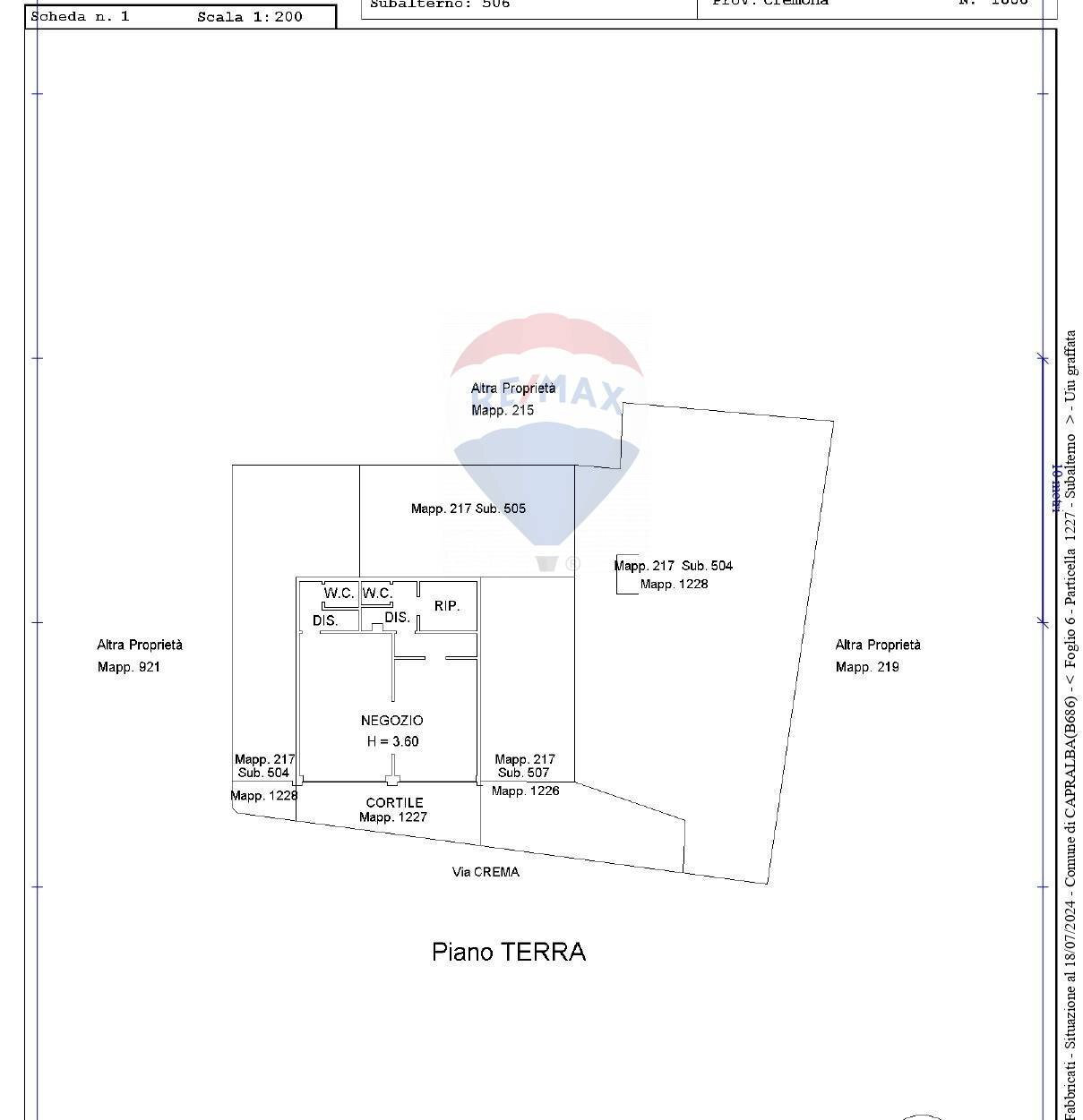 Planimetria - Negozio Via Crema
 
6, Capralba - planimetria 1