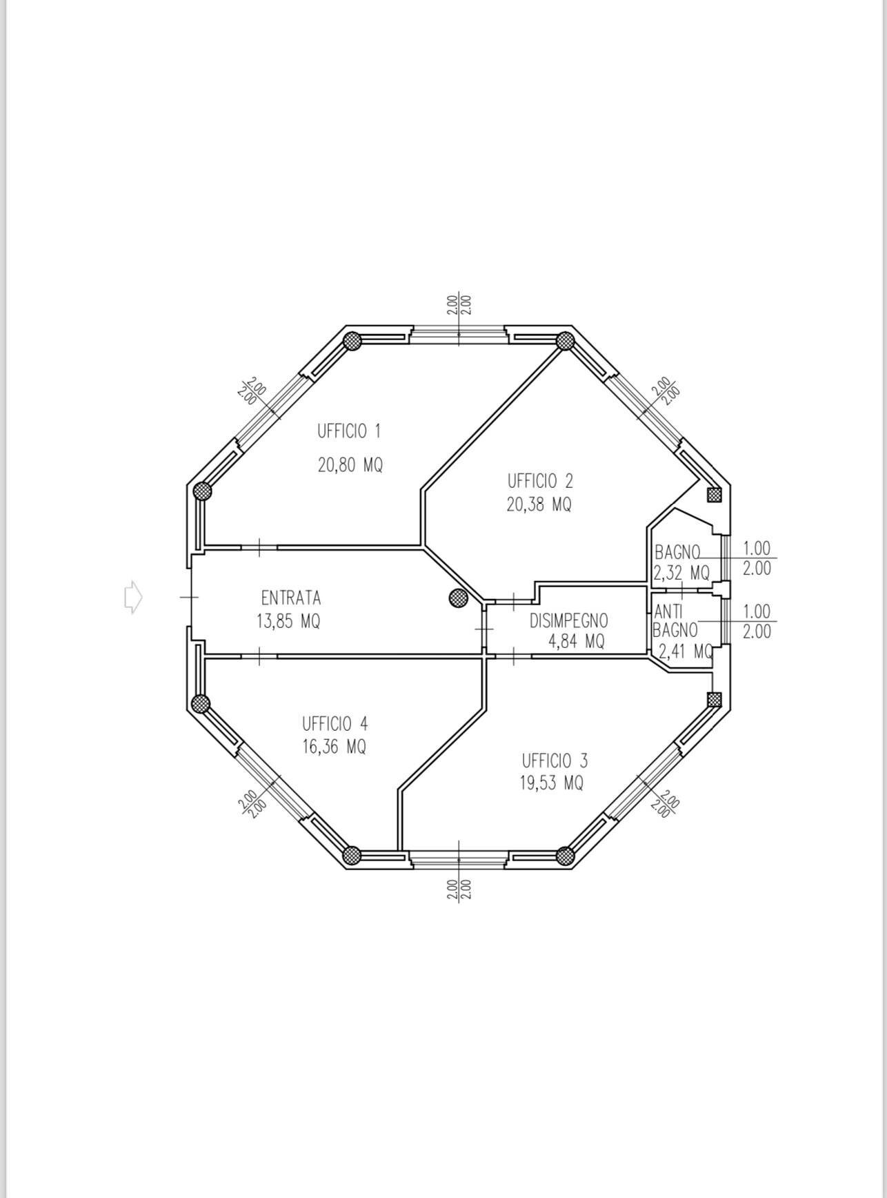 Foto 15 - Ufficio Via Giaveno
 
54/20, Rivalta di Torino - planimetria 1