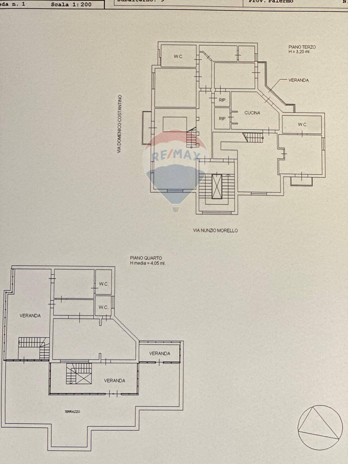 Pianta 2D - Attico via Nunzio Morello
 
16, Palermo - planimetria 1