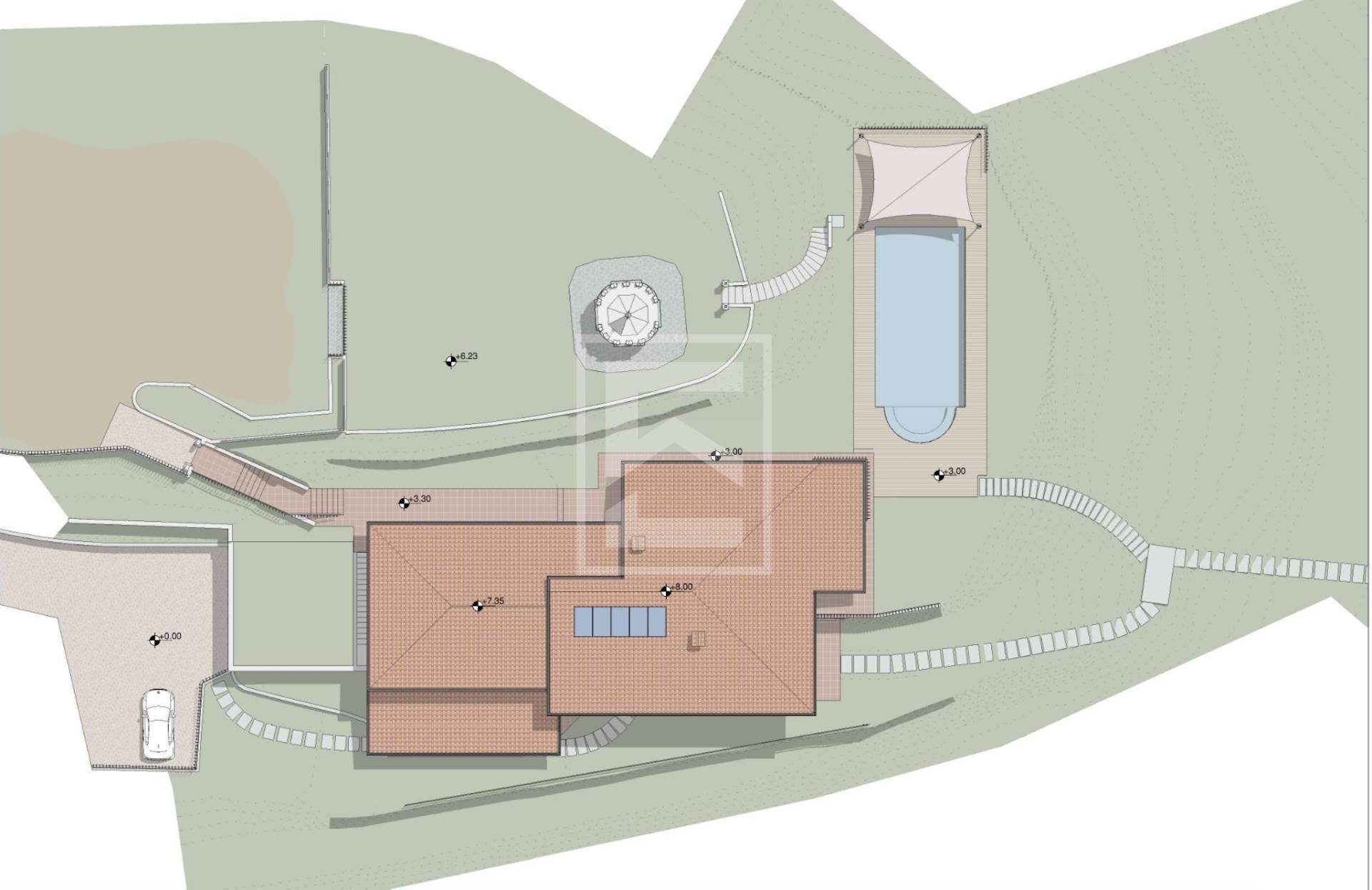 Foto 51 - Villa Via Monte Rotondo, Soiano del Lago - planimetria 1